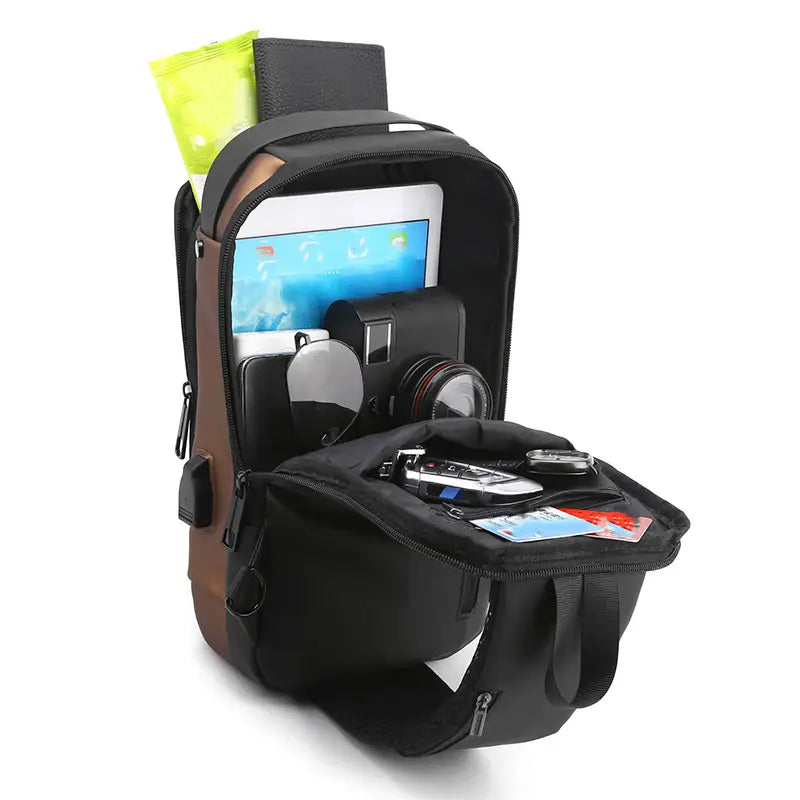 Anti-Theft Sling Bag | USB Charging & Waterproof