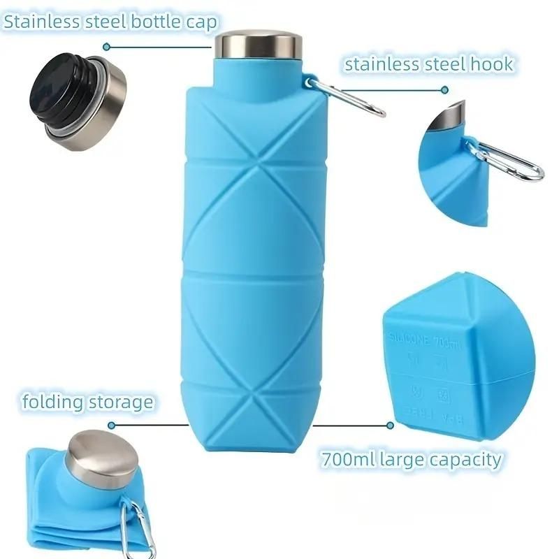 Reusable Foldable Silicone Water Bottle (Pack of 2)