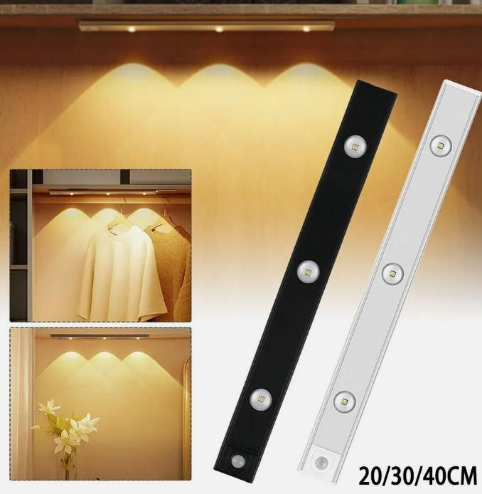 Wireless Motion Sensor LED Closet Light – USB Rechargeable, Adjustable Brightness, Easy Installation