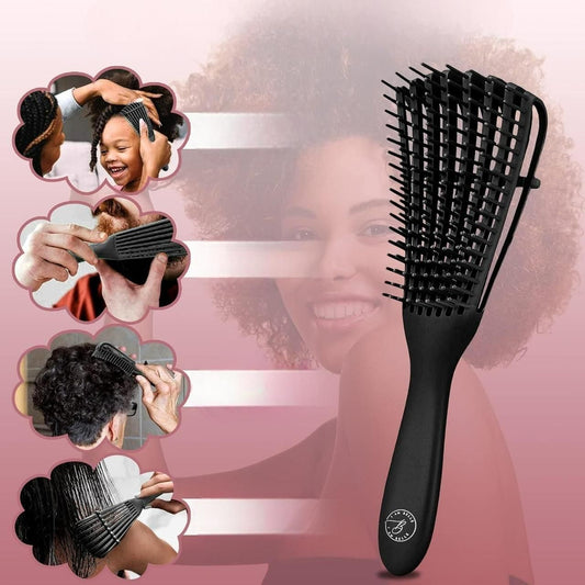 Anti-Tangle Brush for Curly and Afro Hair - Detangling & Defining Comb