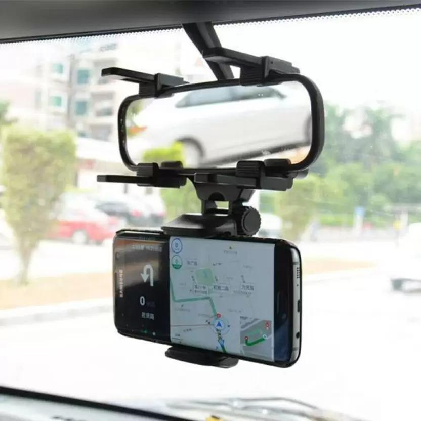 360° Rearview Mirror Car Phone Holder