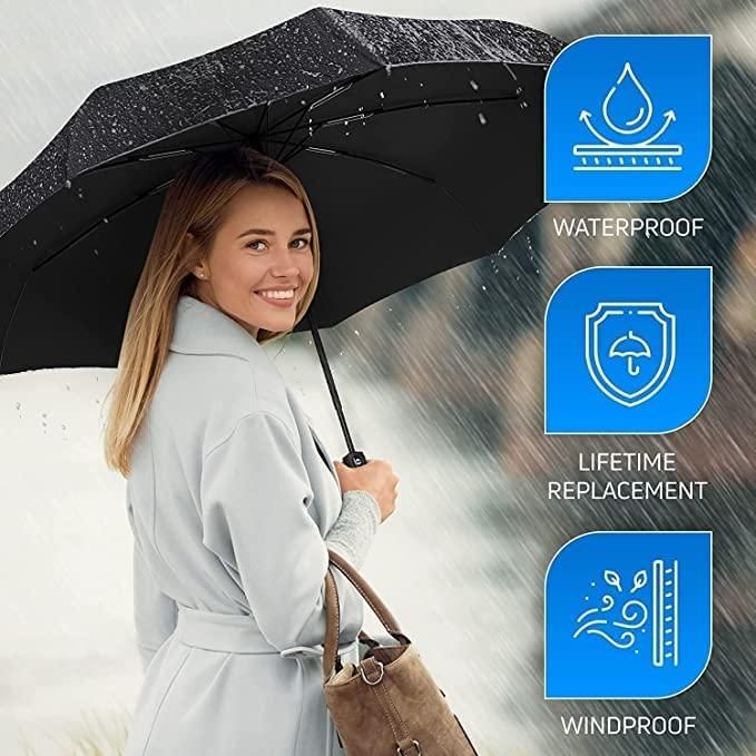 Compact Automatic Open Close Lightweight Umbrella - Windproof & Waterproof