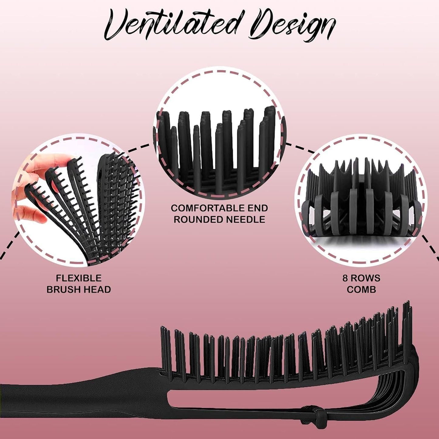 Anti-Tangle Brush for Curly and Afro Hair - Detangling & Defining Comb