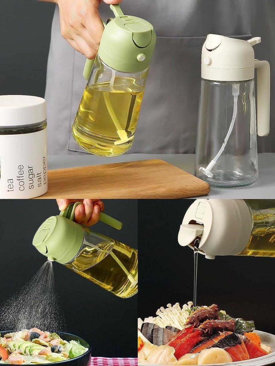 2 in 1 Oil  Sprayer and Dispenser Bottle