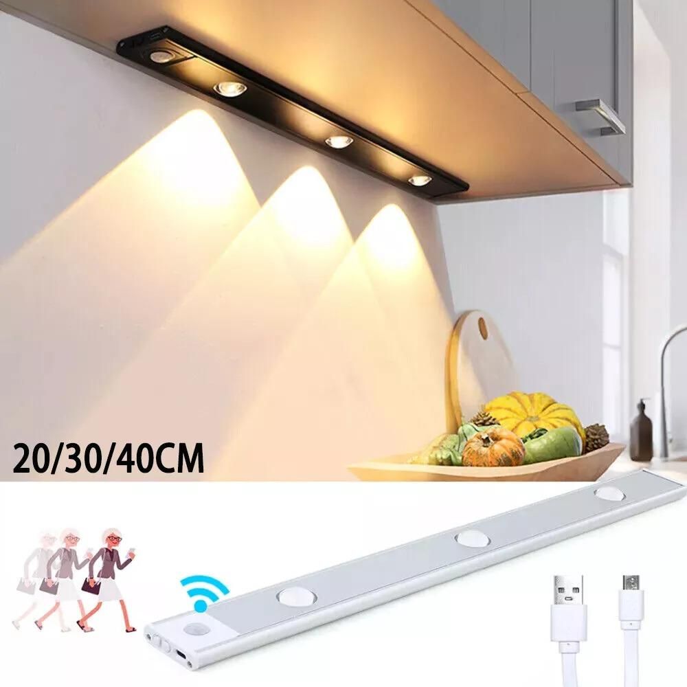 Wireless Motion Sensor LED Closet Light – USB Rechargeable, Adjustable Brightness, Easy Installation