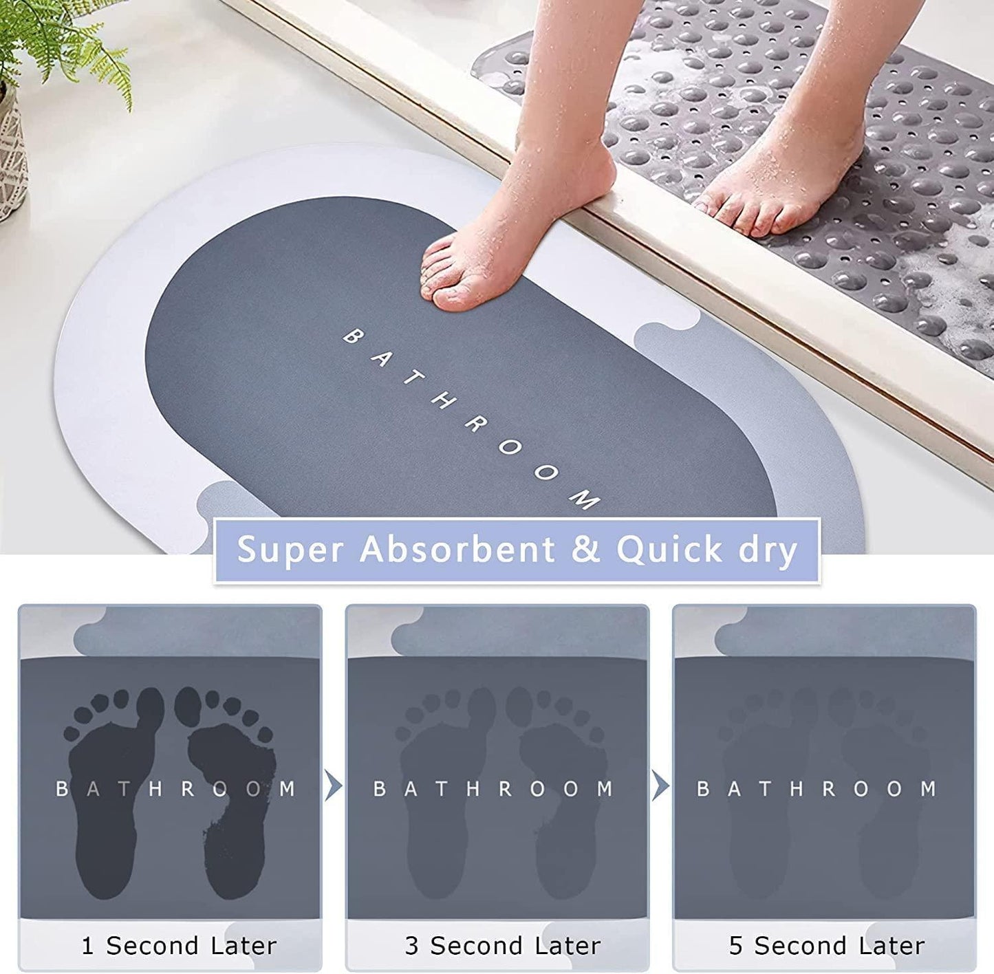 Super Absorbent Quick Dry Bath Mat