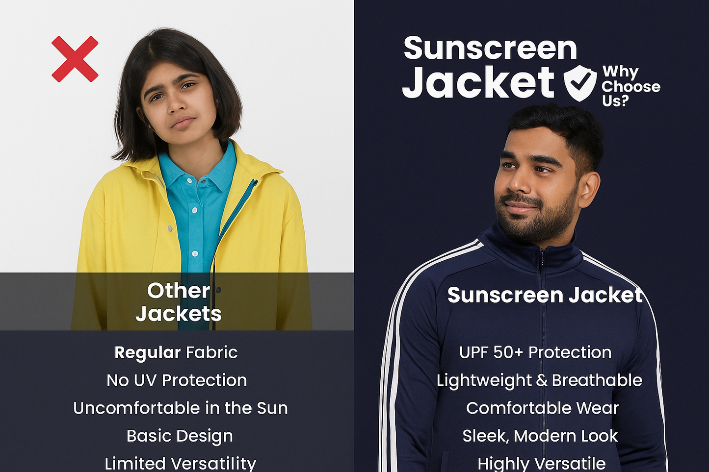 All-Weather Sunscreen Jacket – UPF 50+ | Ultra-Light, Quick-Dry & UV Shielded